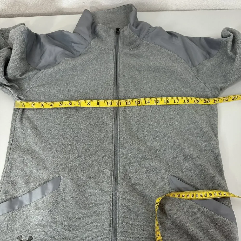 Under Armour Jacket Womens Medium Performance‎ Fleece Gray Loose Zip Cold Gear